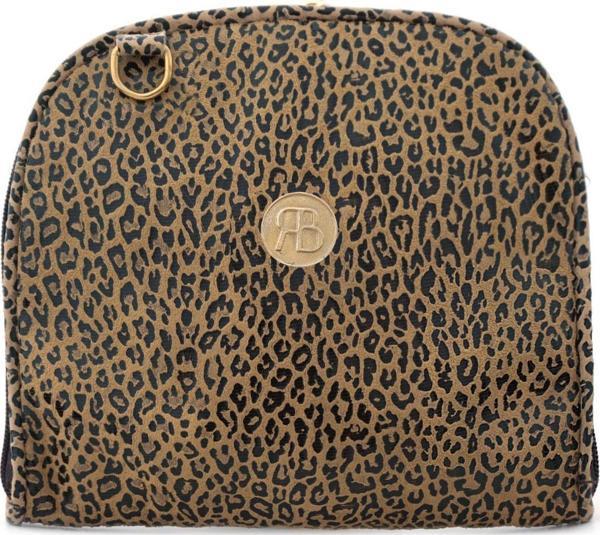 Kahverengi Leopar Desenli Çift Ebat Portatif Alışveriş Çantası - Image 1