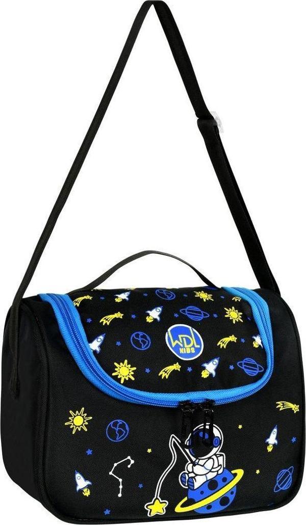 Niss Store Lisanslı Astronot Desenli Erkek Çocuk Termoslu Beslenme Çantası - Image 1