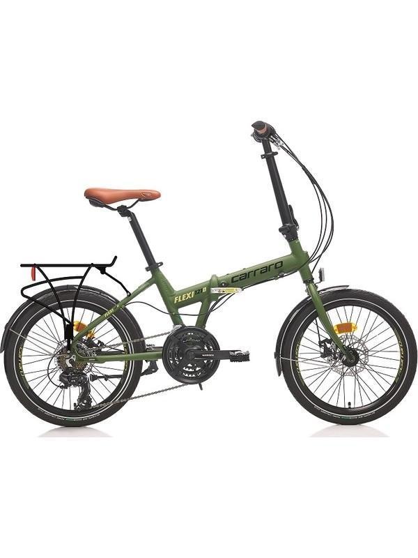 Carraro Flexi 121 d katlanır bisiklet Disk Fren Shimano 21 Vites Haki - Image 1