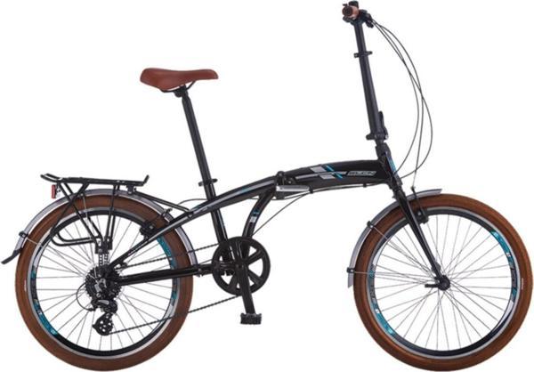Salcano SLCN 400 V Shimano Altus Katlanır Bisiklet Siyah Turkuaz - Image 1