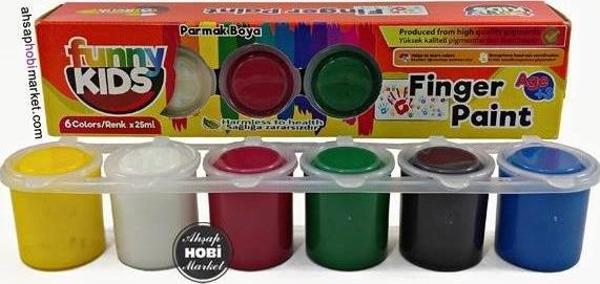 Funny Kids Parmak Boyası 25 ML 6 Renk - Image 1