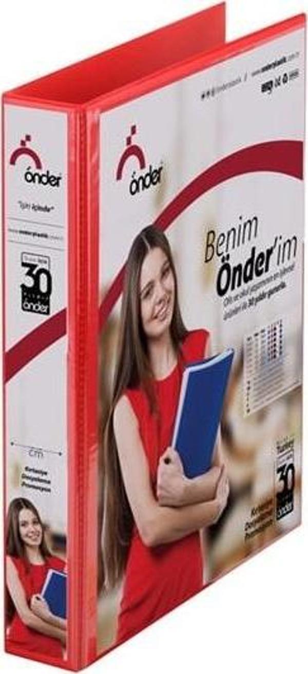 Önder Sunum Klasörü A4 7 Cm 4 Halka Kırmızı - Image 1