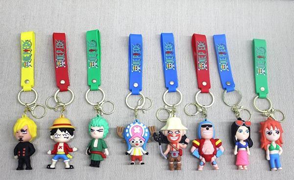 Büro Ev Ofis Hediyesi için Silikon One Piece Mix Anahtarlık - Image 1