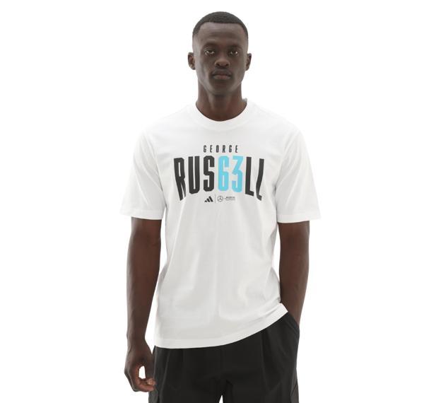 JZ8906-E adidas Mercedes - Amg  George Russell Erkek T-Shirt Beyaz - Image 1