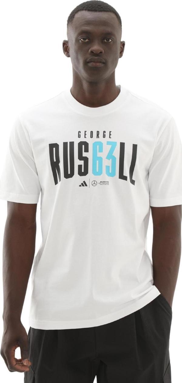 JZ8906-E adidas Mercedes - Amg  George Russell Erkek T-Shirt Beyaz - Image 1