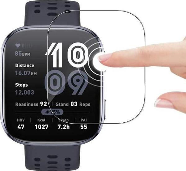 Amazfit Bip 5 Uyumlu 3 Adet Şeffaf Ekran koruyucu Nano Jelatin - Image 1