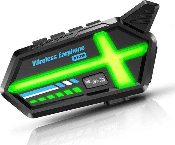 BT26 Motosiklet Kask Kulaklık Bluetooth RGB Işıklı 2 Eşleşme Özellikli 1000 Mah Intercom - Image 1