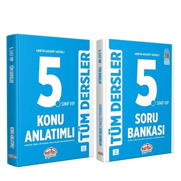 Editör Yayınları 5.Sınıf VİP Tüm Dersler Konu ve Soru Seti 2 Kitap - Editör Yayınevi - Image 1
