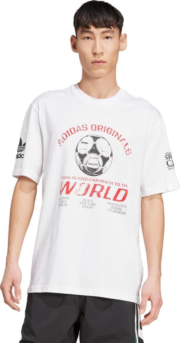 JX3065-E adidas 90S Football Graphic Tee Erkek T-Shirt Beyaz - Image 1
