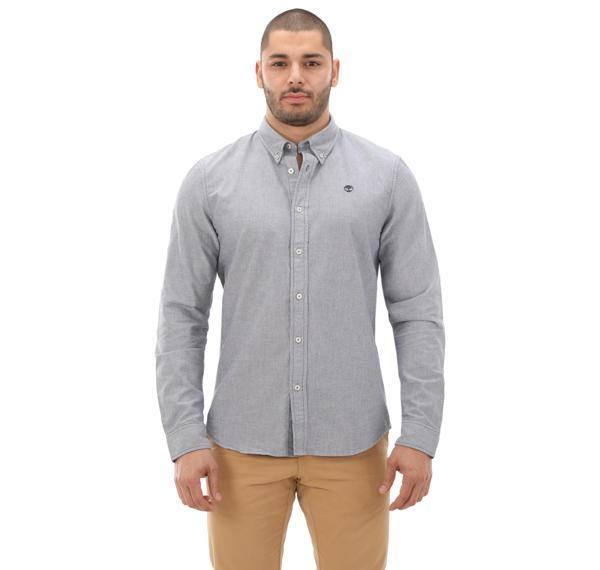 B0A6GPNB681-R Timberland Oxford Shirt Erkek G&ouml;mlek Gri - Image 1