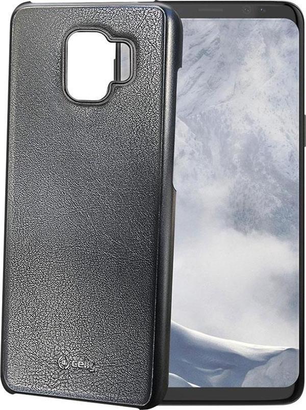 Celly Ghost Samsung Galaxy S9 Deri Görünümlü Kılıf Siyah - Image 1