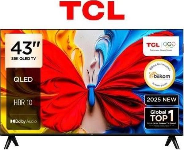 TCL 43S5K Full HD 43" 109 Ekran Uydu Alıcılı Android Smart QLED TV - Image 1