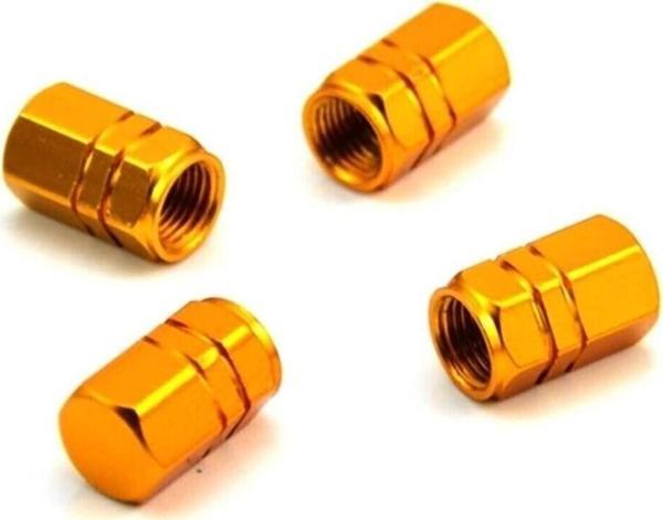 Alüminyum Altıgen Hexagon Sibop Kapağı 4'lü Set Altın Sarısı - Image 1