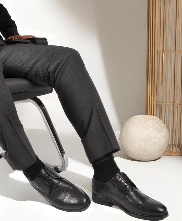 Pierre Cardin 1571116 M Siyah Hakiki Deri Erkek Bağcıklı Klasik Ayakkabı - Image 1
