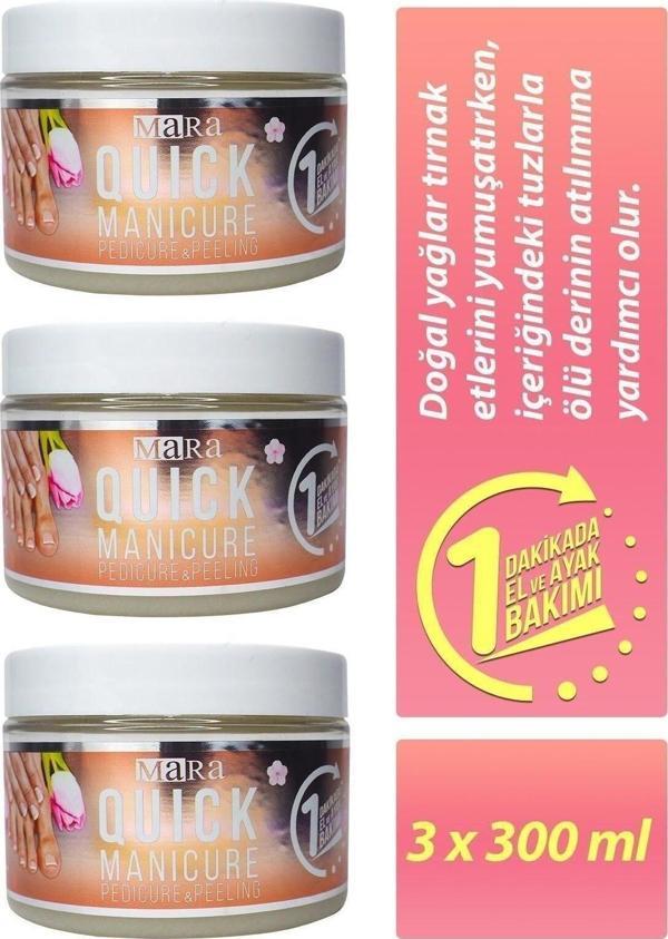 Mara Kolay Manikür Pedikür Peeling 300 Gr 3 Lü Set - Image 1