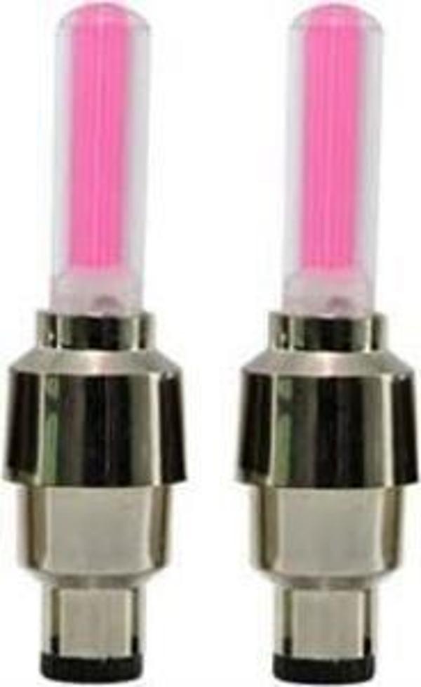 Hareket Sensörlü Pembe Işıklı Sibop Kapağı Lambası Araba Bisiklet - Image 1