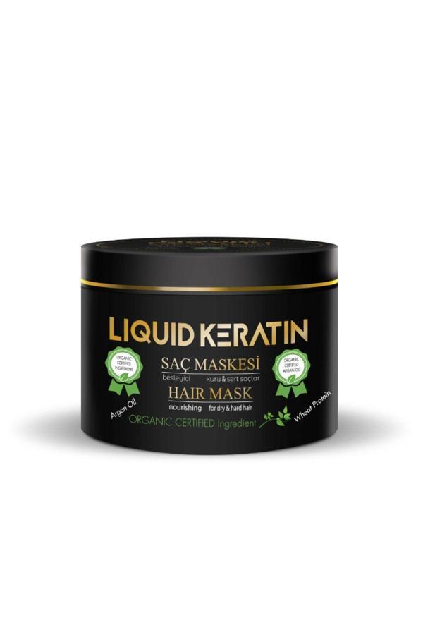 Keratin Saç Maskesi (250ML) Kuru Mat Sert Yıpranmış Yanmış Kırık Saçlar Için Onarıcı Bakım - Image 1