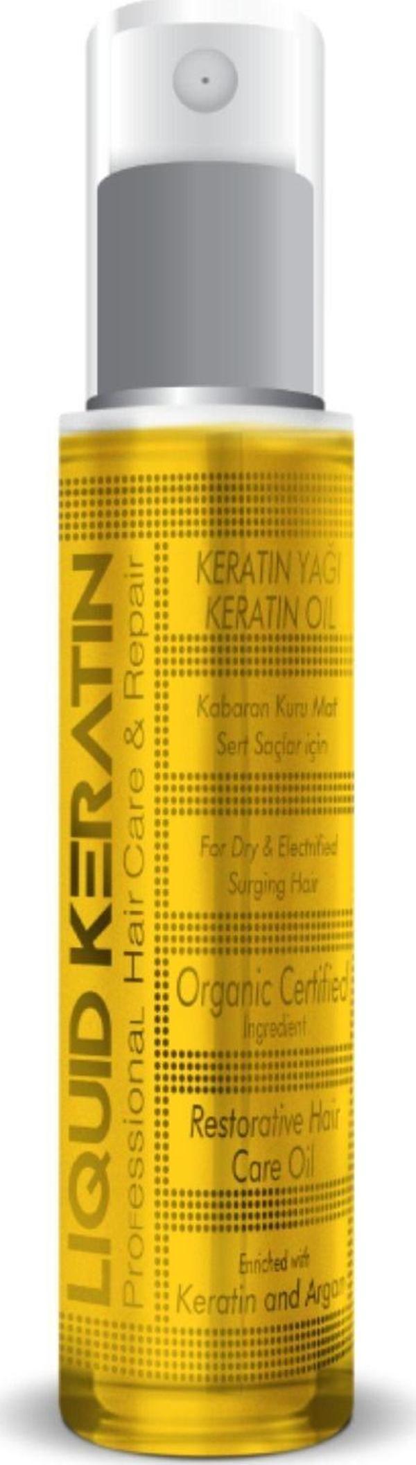 Kuru Kabaran Elektriklenen Saçlar Için Keratin Bakım Yağı (50ML) - Image 1