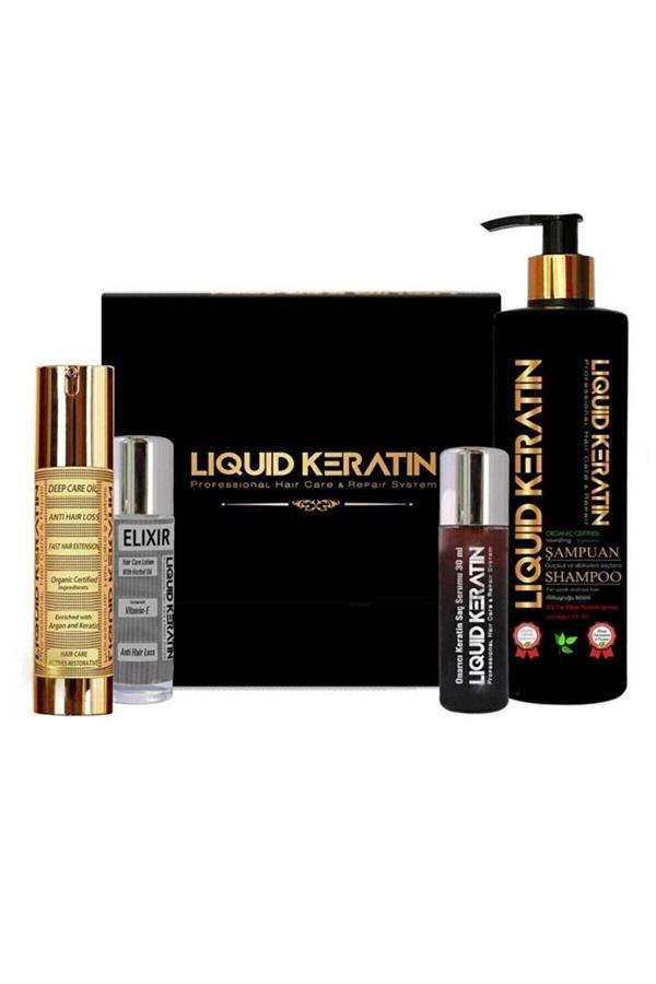 Saç Çıkaran Yağ Onarıcı Serum Dökülme Karşıtı Şampuan (keratin Bakım 4'lü Set - Image 1