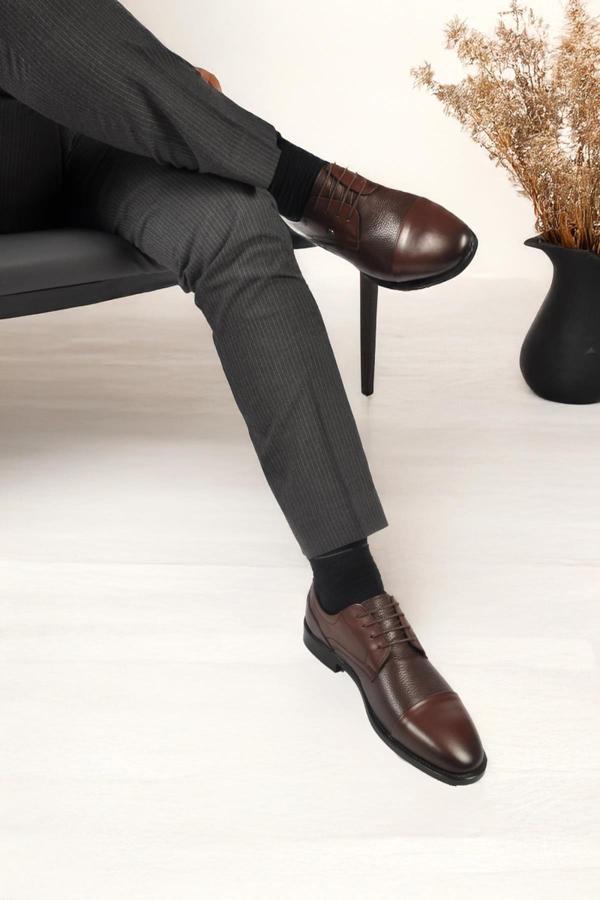 Pierre Cardin 1612200 M Kahverengi Hakiki Deri Bağcıklı Erkek Klasik Ayakkabı - Image 1