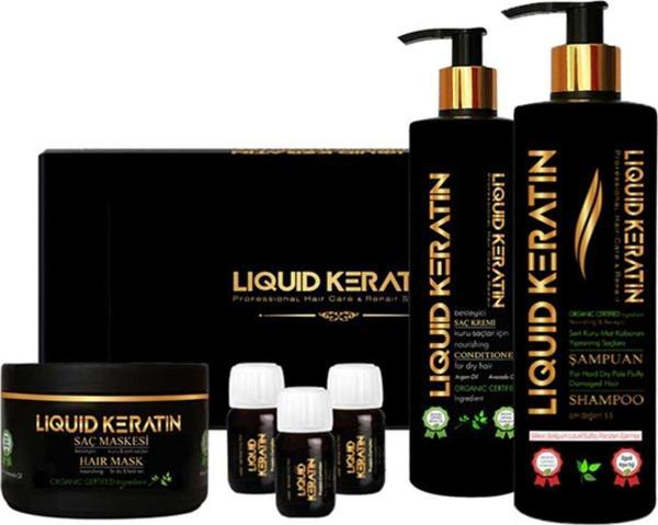 Yanan Yıpranan Kırılan Saçlara - Saf Keratin Bakım Seti - Doğal Saç Kurtarma - Saç Onarım - Image 1