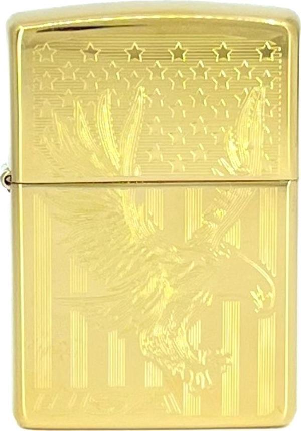 Zippo American Eagle High Polished Gold Dizayn Çakmak - Image 1