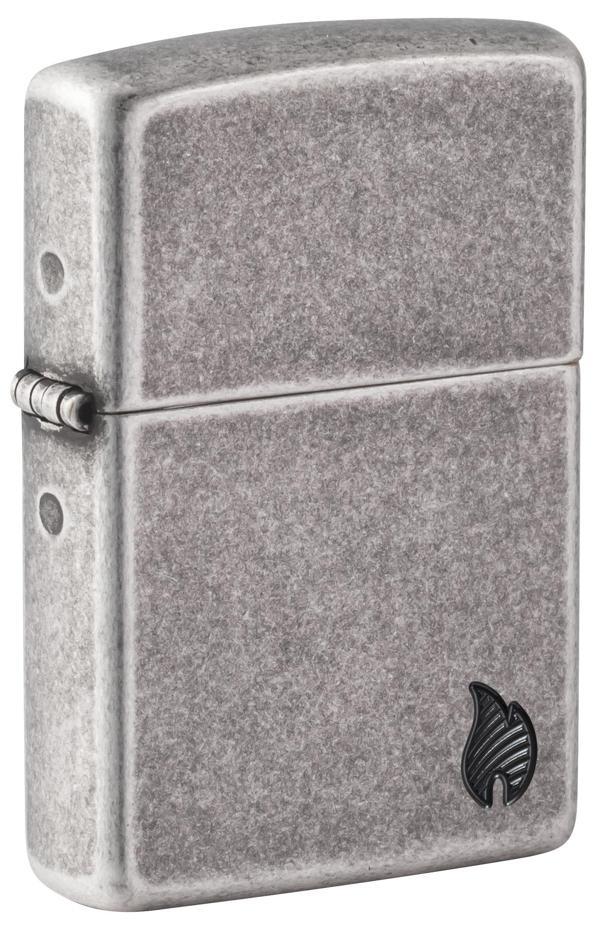 Zippo Armor® Series Flame Antique Silver Plate Dizayn Çakmak - Image 1