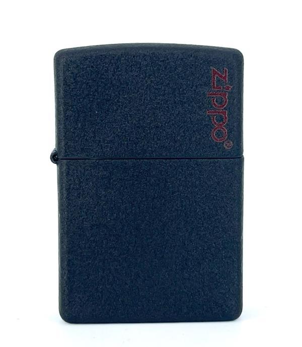 Zippo Black Crackle Logo Dizayn Çakmak - Image 1