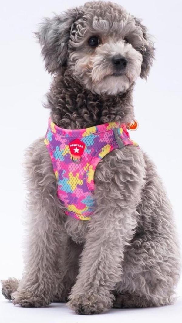 Pawstar Rosea Camouflage Air-Mesh Kedi Köpek Göğüs Tasması - Image 1