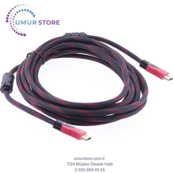 HDMI Kablosu Gold 1.4V 3D 4K Örgülü 5mt - Image 1