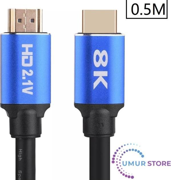 8k Ultra Hd 2.1V 48GBPS Altın Kaplama HDMI Kablo UHD 0.5 Metre - Image 1