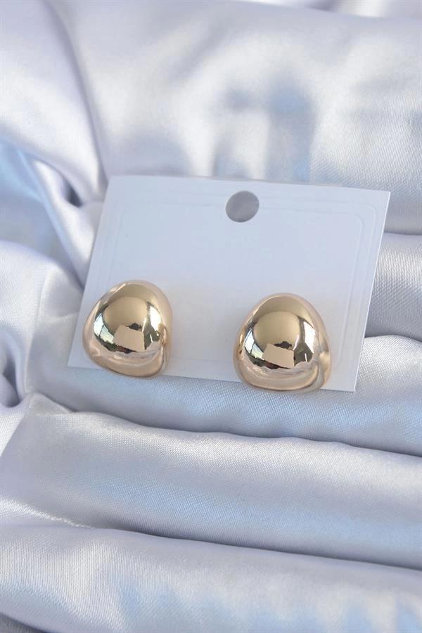 Gold Renk Pirinç Kadın Küpe - Image 1