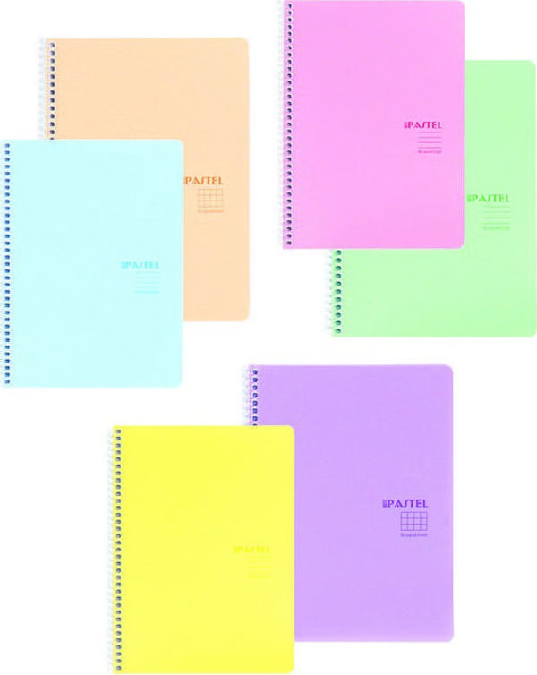 Keskin Color A4 100 Yaprak Kareli Plastik Kapak Sipiralli Pastel Note Defteri - Image 1