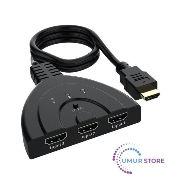 3 Giriş 1 Çıkış HDMI Switcher Toplayıcı Kablo - Image 1