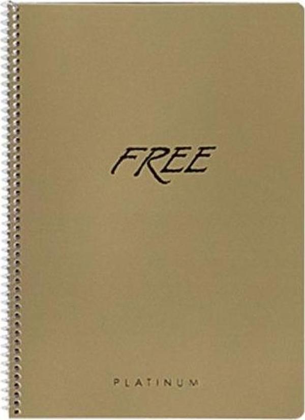 Keskin Defteri A4 80 Yaprak Kareli Plastik Kapak Free Platınum - Image 1