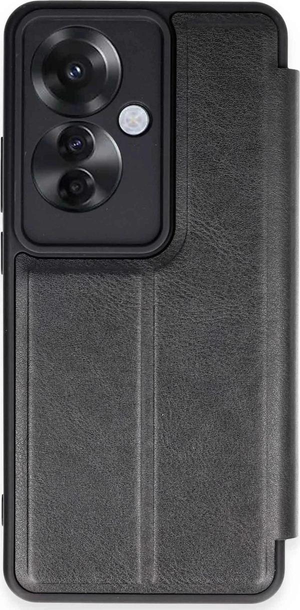 Oppo Reno 11F Kılıf Flip Cover - Siyah - Image 1