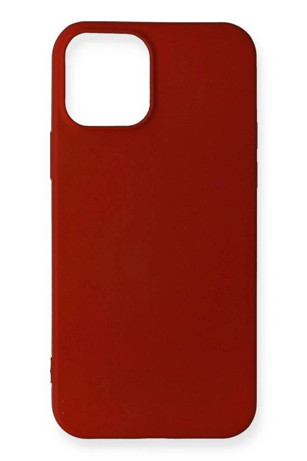 iPhone 12 Mini Kılıf First Silikon - Bordo - Image 1