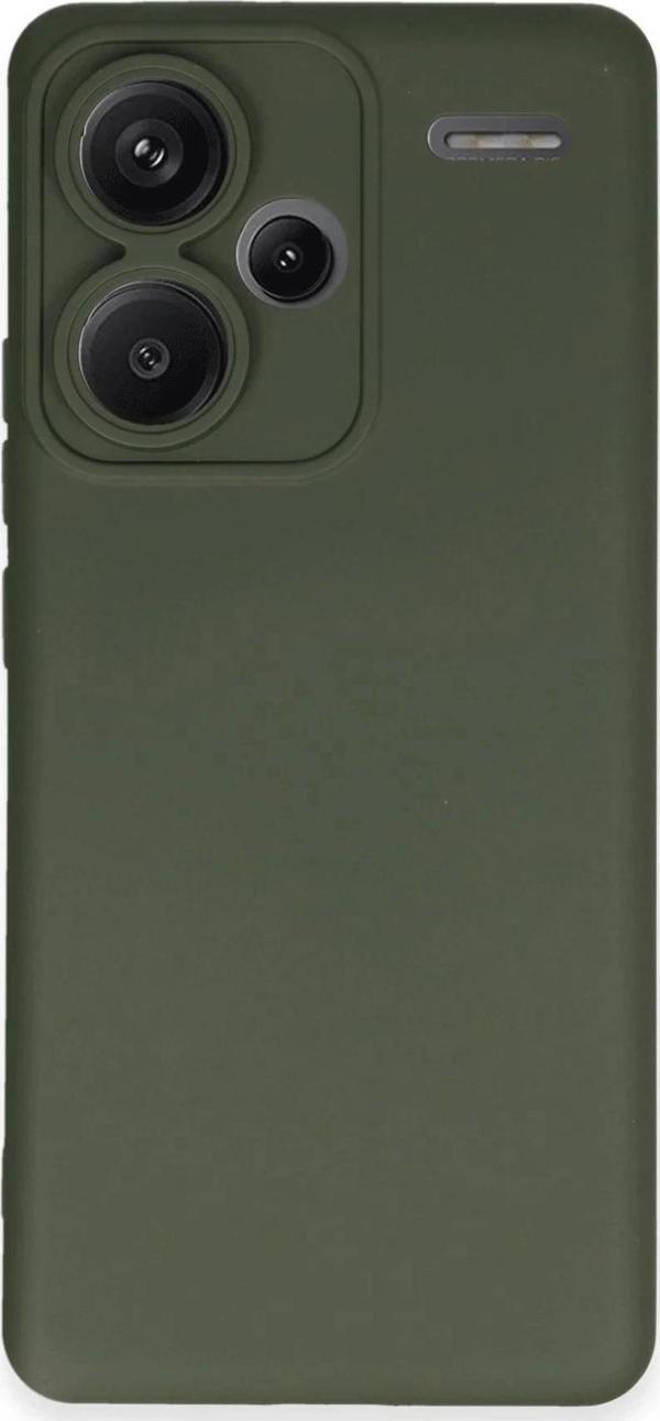 Xiaomi Redmi Note 13 Pro Plus Kılıf Nano içi Kadife Silikon - Koyu Yeşil - Image 1