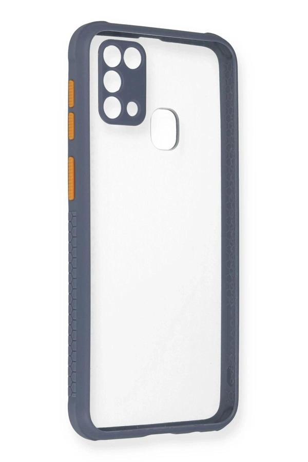 Samsung Galaxy M31 Kılıf Miami Şeffaf Silikon - Gri - Image 1