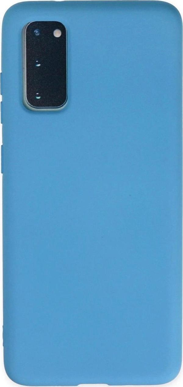 Samsung Galaxy S20 Kılıf Nano içi Kadife Silikon - Mavi - Image 1