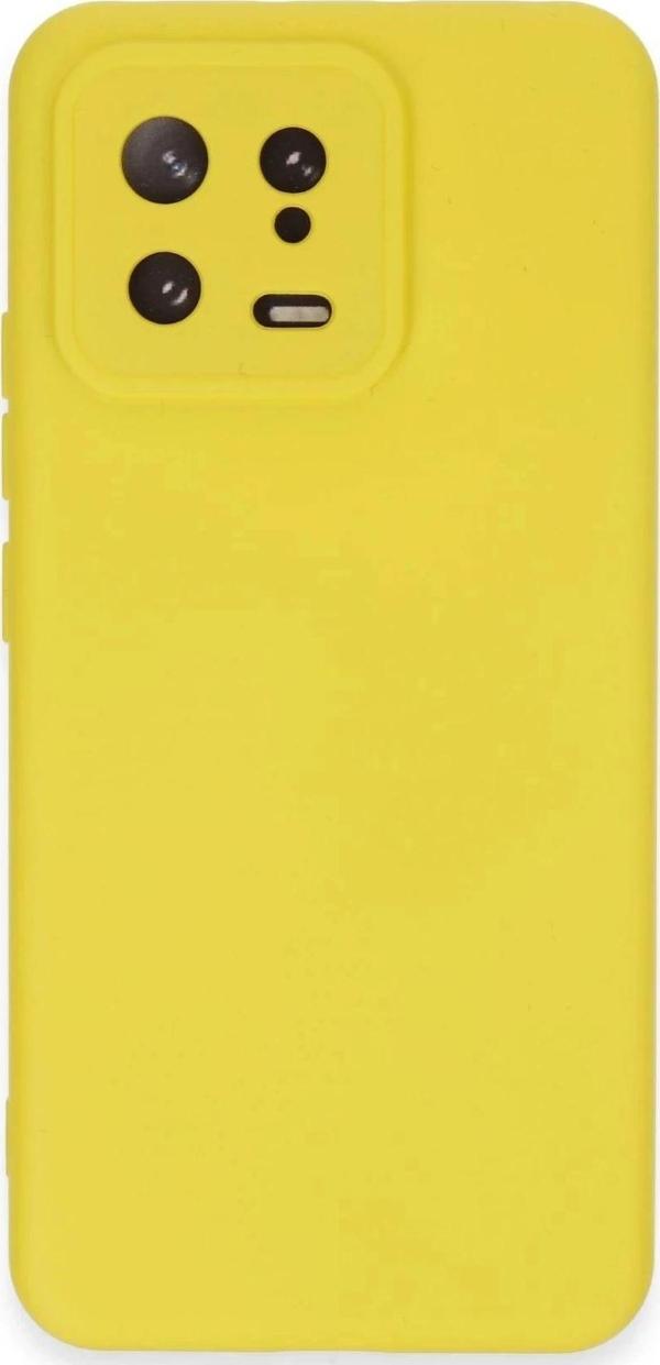 Xiaomi Mi 13 Kılıf Nano içi Kadife Silikon - Sarı - Image 1