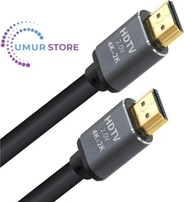 3mt 4K 60HZ HDMI 2.0 - Ethernet 18 Gbps Metal Başlık HDMI Kablo - Image 1