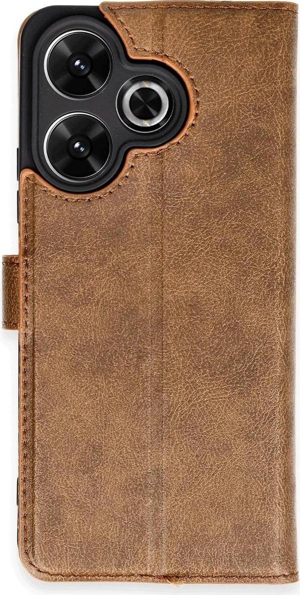 Xiaomi Redmi 13 4G Kılıf Trend S Plus Kapaklı Kılıf - Taba - Image 1