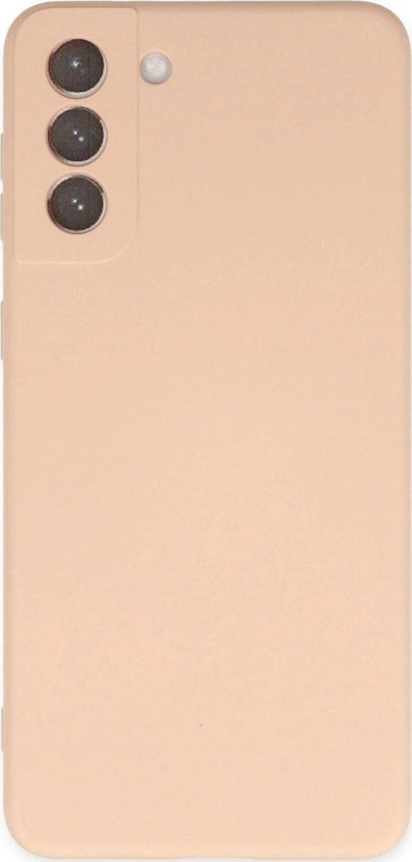 Samsung Galaxy S21 FE Kılıf Nano içi Kadife Silikon - Pudra - Image 1
