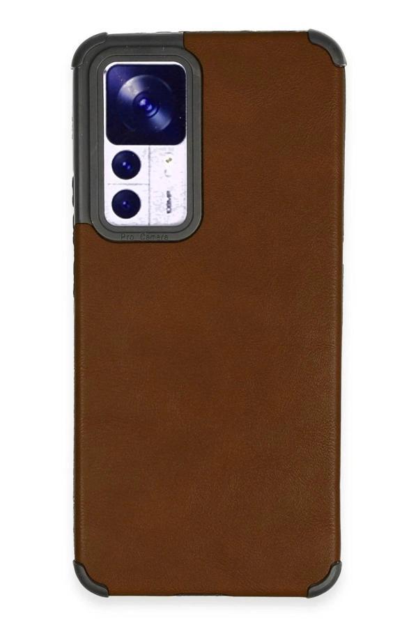 Xiaomi Mi 12T Kılıf Loop Deri Silikon - Kahverengi - Image 1