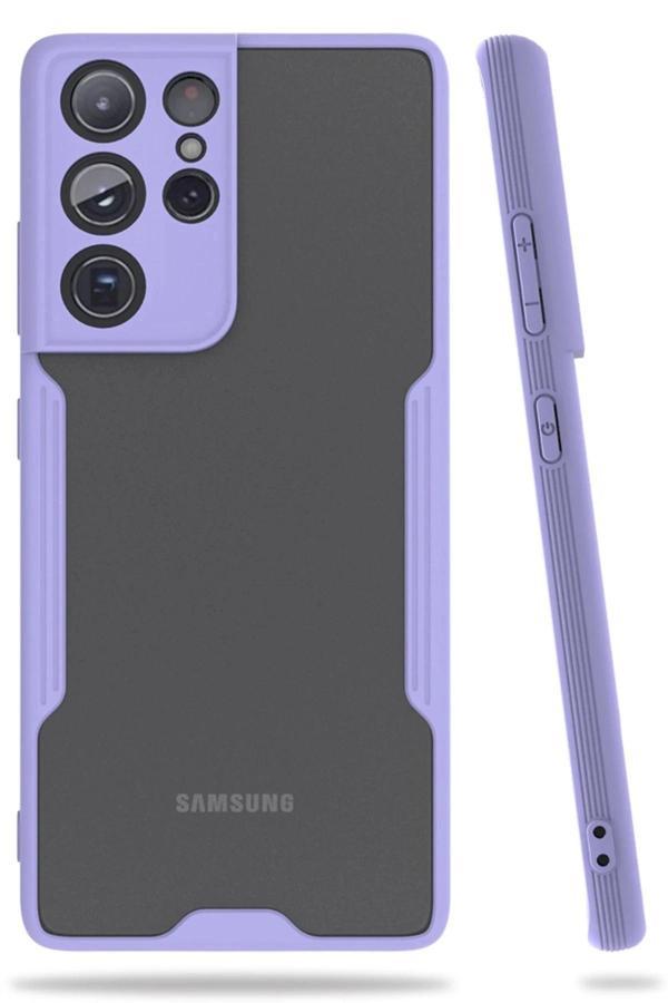 Samsung Galaxy S21 Ultra Kılıf Platin Silikon - Lila - Image 1