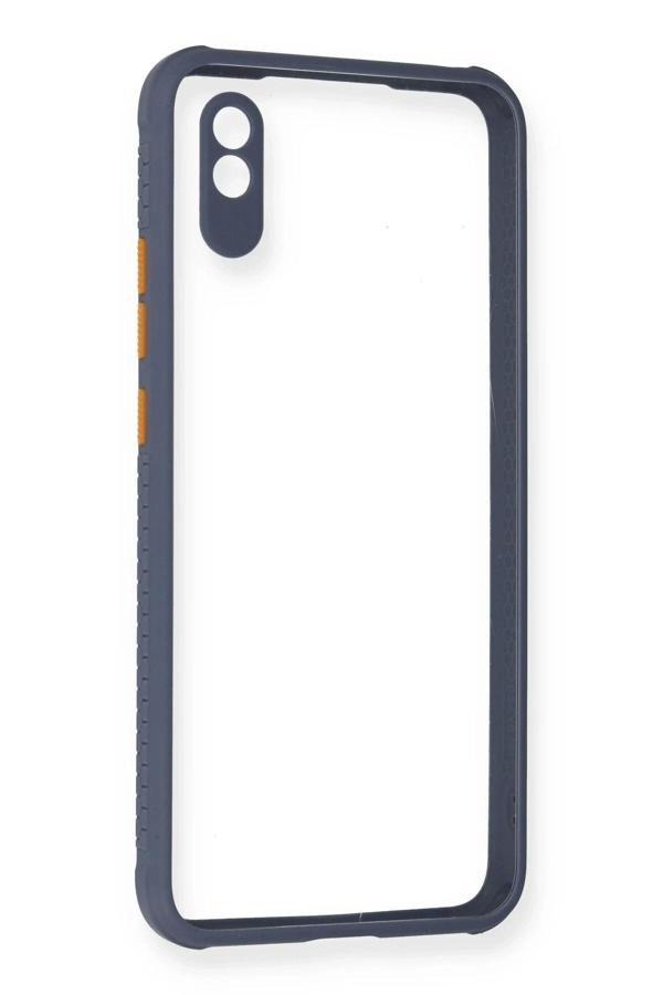 Xiaomi Redmi 9A Kılıf Miami Şeffaf Silikon - Gri - Image 1