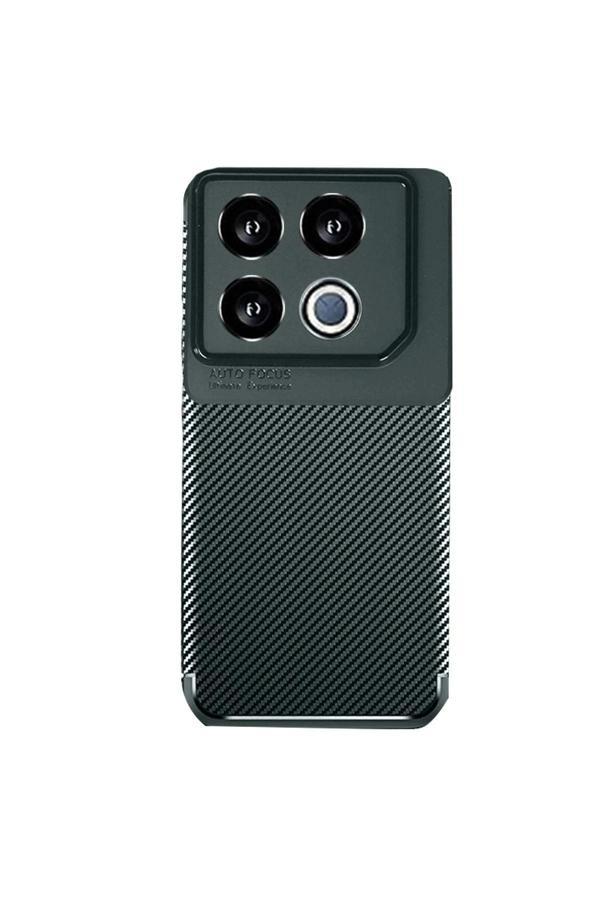İnfinix GT 20 Pro Kılıf Auto Focus Karbon Kapak - Koyu Yeşil - Image 1