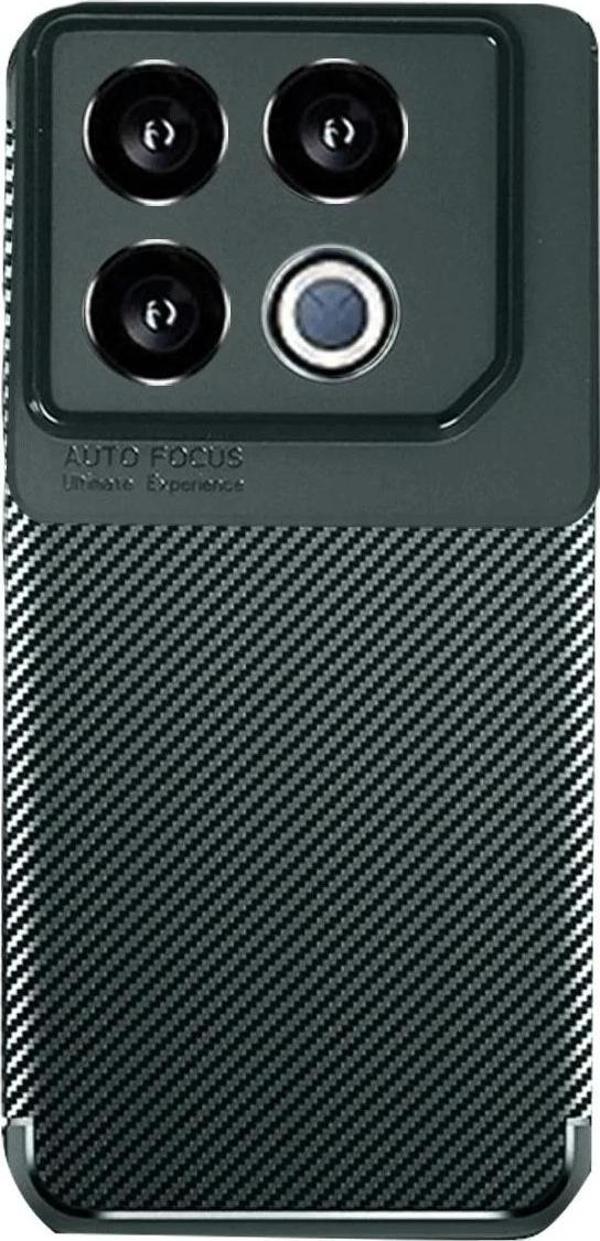 İnfinix GT 20 Pro Kılıf Auto Focus Karbon Kapak - Koyu Yeşil - Image 1
