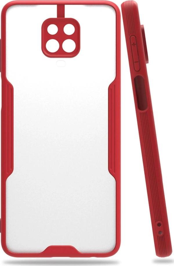 Xiaomi Redmi Note 9S Kılıf Platin Silikon - Kırmızı - Image 1